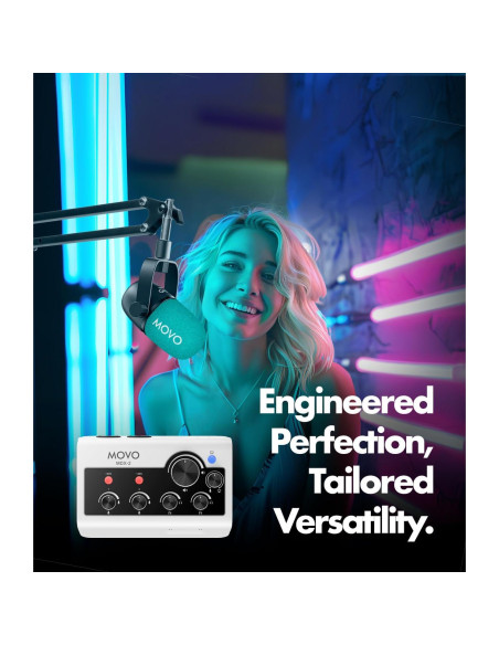 Kit de Podcast Movo PodPro-A con 2 Micrófonos y Soportes