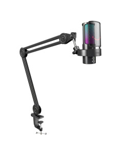 Micrófono USB FIFINE A8Plus+BM63 con Brazo Soporte y Control RGB