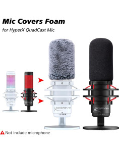Filtro Antipop HyperX QuadCast - Cubierta de Espuma y Muff Peludo 2