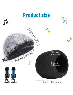 Filtro Pop 2 PCS Hufopik para Micrófono Blue Yeti USB 2