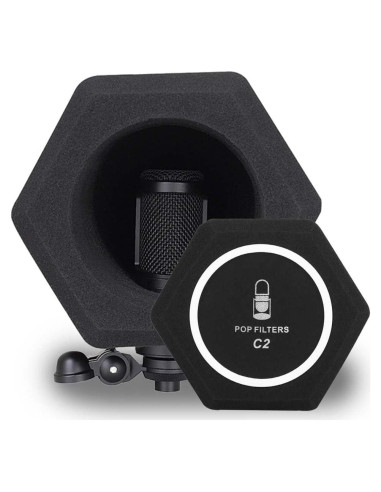 Bola de Aislamiento de Micrófono Profesional - Reducción de Ruido y Filtro Antipop