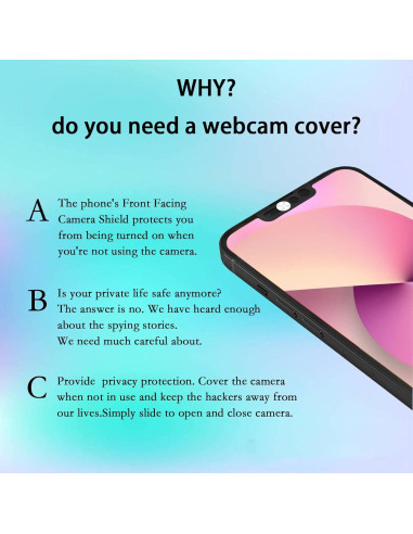 Cubierta de Cámara para iPhone 13 MakLuen Plata - Protección Privacidad