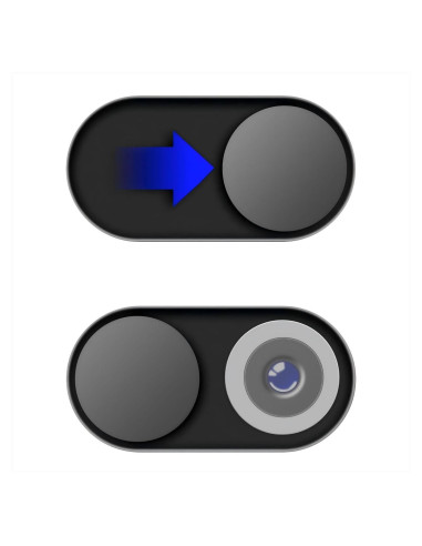 Cubierta de Webcam Magnética JiSiTeCai Negra - Paquete de 3