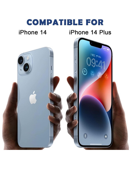 Cubierta de Cámara MakLuen para iPhone 14/14 Plus - Negro