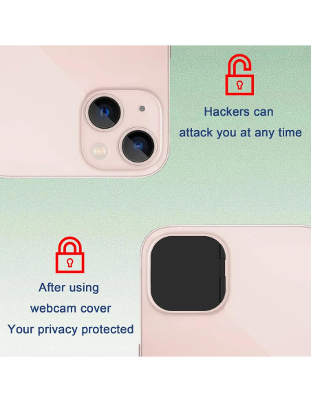 Cubierta de Cámara MakLuen para iPhone 14/14 Plus - Negro