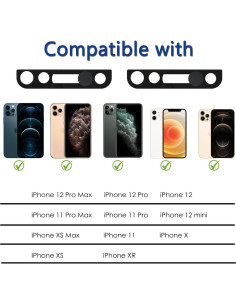 Cubierta de Lente de Cámara Peramarl para iPhone 10-12 2