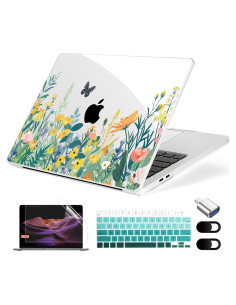 Funda MecBevia para MacBook Air 13.6" M4/M3/M2 - Flores de mariposa