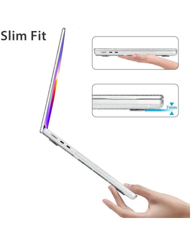Funda Dura HOHAIYOO para MacBook Air 15" M4 M3 M2 Liquid Retina