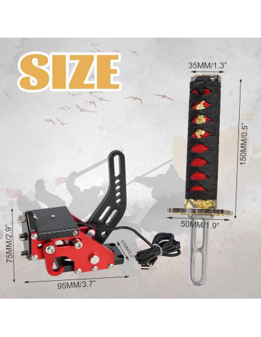 Freno de Mano USB YESHMA 15cm Sensor Hall Sin Contacto