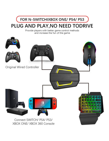 Combo Teclado y Ratón para Juegos FELiCON T1 Retroiluminado RGB