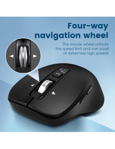 Ratón Inalámbrico CITLLA L360 Bluetooth y USB, Silencioso, Ergonomía