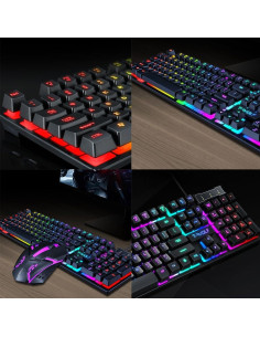 Combo Teclado y Ratón para Juegos Magik TF200 LED RGB Negro 2