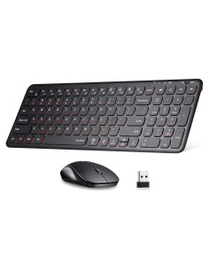 Combo Teclado y Ratón Inalámbrico SurnQiee Retroiluminado