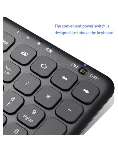 Combo Teclado y Ratón Inalámbrico SurnQiee Retroiluminado 2