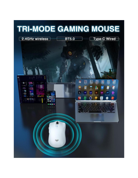 Combo Teclado Mecánico Inalámbrico AULA F75 Pro + Ratón SC580