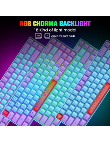 Teclado Mecánico Compacto FELiCON 68 Teclas RGB Tipo-C