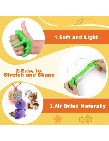 Kit de Arcilla Secada al Aire QMay - 50 Colores, 750g