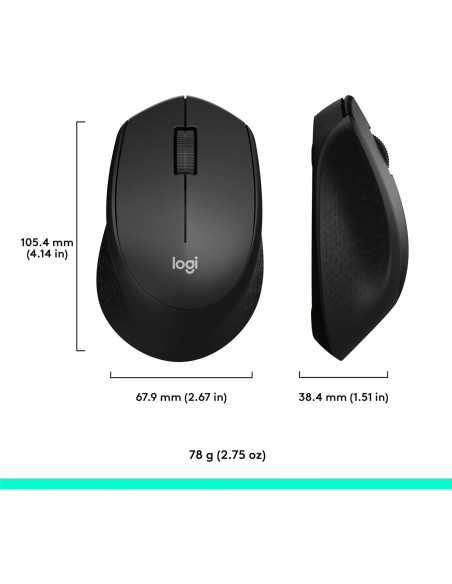 Ratón Inalámbrico Logitech M331 Silent Plus - Negro Ratón Inalámbrico Logitech M331 Silent Plus - Negro