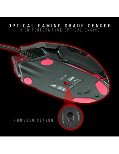 Ratón Gaming Bloody SP80 Óptico 16000 FPS - Ergonomía Antideslizante