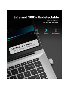 Geyes Movedor de Mouse Indetectable USB Plata - 2 Modos 2