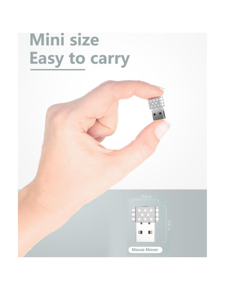 Geyes Movedor de Mouse Indetectable USB Plata - 2 Modos Geyes Movedor de Mouse Indetectable USB Plata - 2 Modos