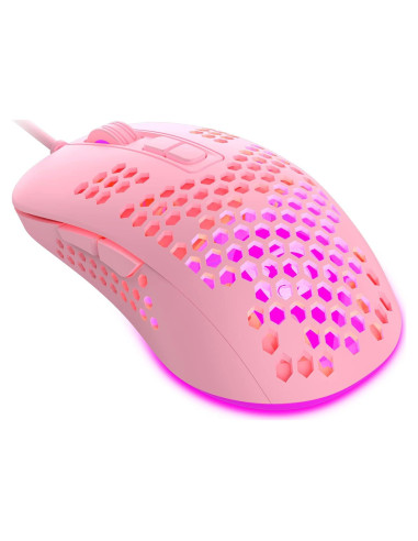 Ratón para Juegos con Cable LexonElec Rosa 2400 DPI RGB