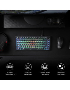 Teclado Mecánico Redragon K687 81 Teclas RGB con Cable 2