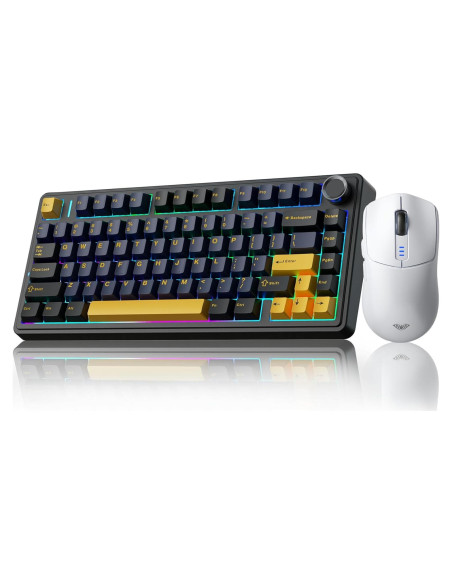 Combo Teclado Mecánico Inalámbrico AULA F75 y Ratón SC580 Blanco