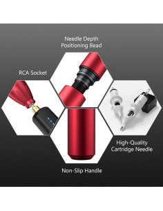 Kit de Tatuaje Inalámbrico Nazzor con Batería 1500mAh 2