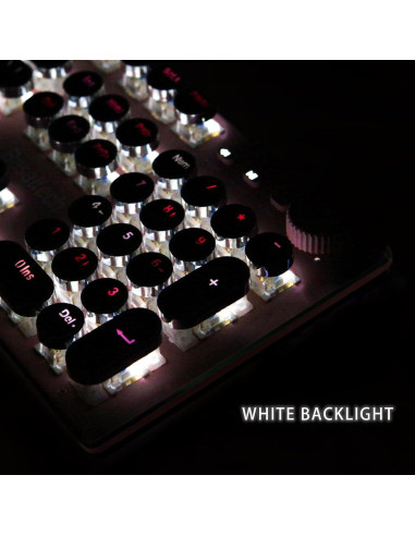 Teclado Mecánico Basaltech Rosa 104 Teclas Retroiluminado LED