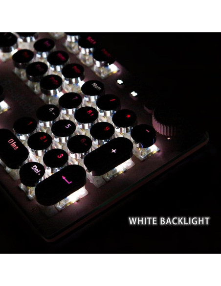 Teclado Mecánico Basaltech Rosa 104 Teclas Retroiluminado LED