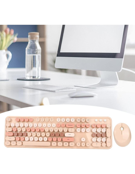 Combo Teclado y Ratón Ergonómico Dilwe 104 Teclas USB