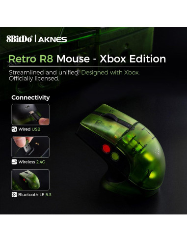 Teclado Mecánico Retro AKNES + Ratón Inalámbrico PAW 3395