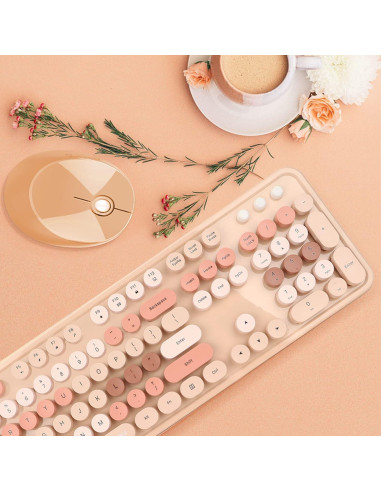 Combo Teclado y Ratón Ergonómico Dilwe 104 Teclas USB