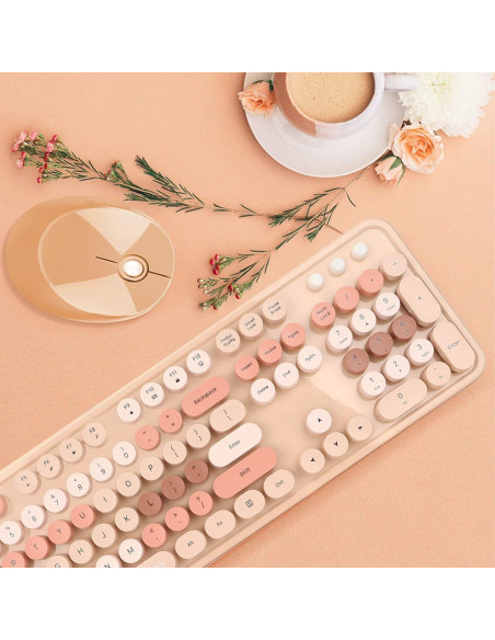 Combo Teclado y Ratón Ergonómico Dilwe 104 Teclas USB