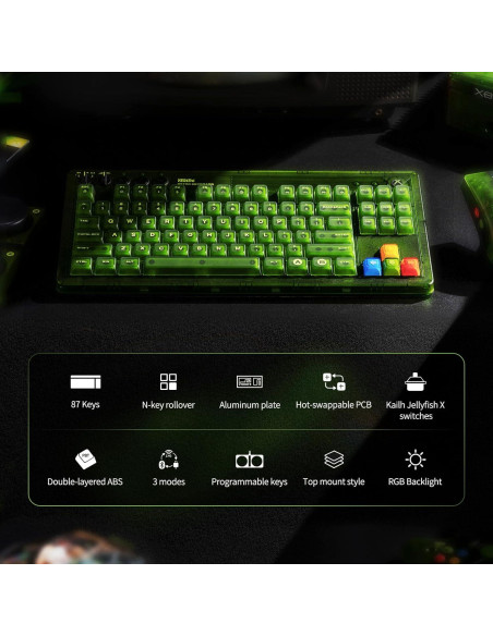 Teclado Mecánico Retro AKNES + Ratón Inalámbrico PAW 3395