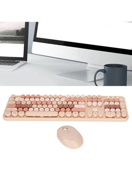 Combo Teclado y Ratón Ergonómico Dilwe 104 Teclas USB