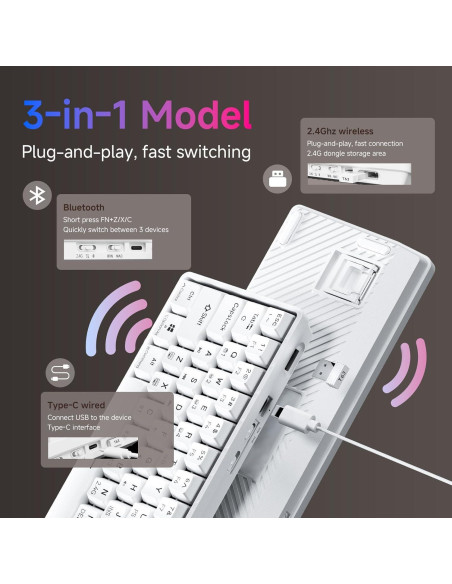 Kit Gaming TMKB M1SE: Ratón Honeycomb y Teclado Mecánico 60%