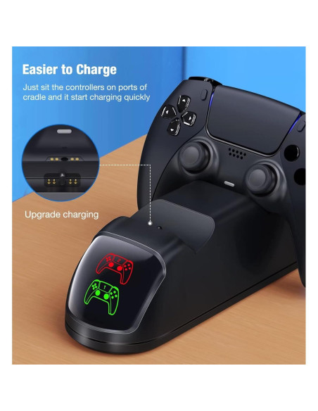 Estación de Carga Doble HELLISTRKE para Controladores PS5