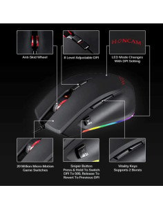 Ratón Gaming Banshee V80 RGB Ergonómico 5000 DPI Programable 2