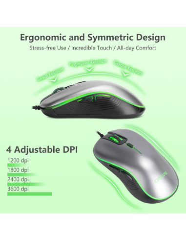 Combo Teclado y Ratón CHONCHOW USB Gran Impresión RGB
