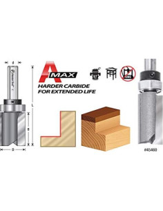 Fresa de Plantilla Amana Tool 45365 Carburo 2.54 cm 2