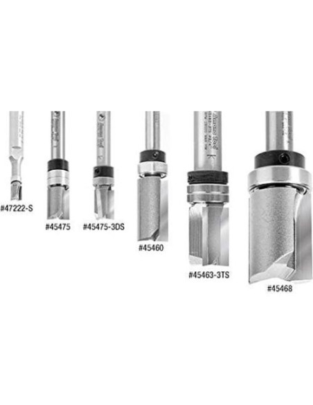 Fresa de Plantilla Amana Tool 45365 Carburo 2.54 cm