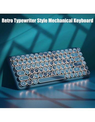 Teclado Mecánico Retro Estilo Máquina de Escribir TISHLED