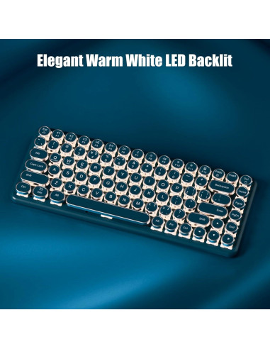 Teclado Mecánico Retro Estilo Máquina de Escribir TISHLED