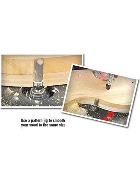 Fresa de Plantilla Amana Tool 45365 Carburo 2.54 cm