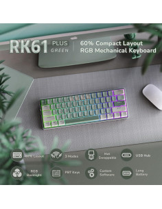 Combo Teclado Mecánico RK61 Plus y Ratón Inalámbrico RK M3 2