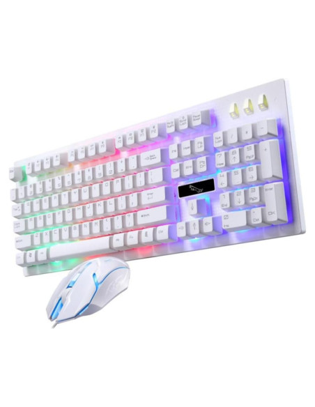 Conjunto Teclado y Ratón USB OSALADI Ergonómico 45x14cm