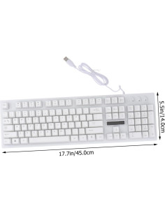 Conjunto Teclado y Ratón USB OSALADI Ergonómico 45x14cm 2