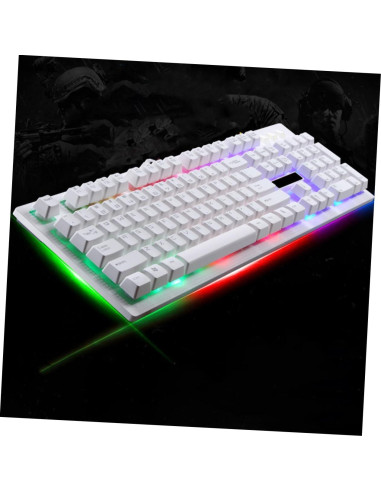 Conjunto Teclado y Ratón USB OSALADI Ergonómico 45x14cm